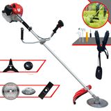 Roçadeira Completa Anmax Cg520p À Gasolina 2t 52cc 10000rpm 2,2hp 5 Opções De Corte Com Facas 2 Pontas, 3 Pontas, 40 Dentes, Escova De Aço E Car