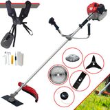 Roçadeira Cg520p À Gasolina 2t 52cc 2,2hp De Alta Performance Com Carretel E Lâmina 2 Pontas + Extra Lâmina 3 Pontas, Lâmina 40 Dentes E Escova