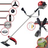 Roçadeira Profissional Anmax Cg520p À Gasolina 52cc 2,2hp 5 Opções De Corte Com Facas 2 Pontas, 3 Pontas, 40 Dentes, Escova De Aço E Carretel De