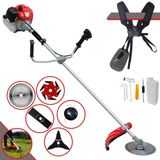 Roçadeira Aparador De Grama Anmax Cg520p À Gasolina 2t 52cc 2,2hp Com Carretel + Faca 2 Pontas + Faca 3 Pontas + Faca 6 Pontas + Faca 40 Dentes Ví
