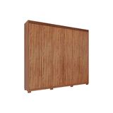 Guarda Roupa Casal 6 Portas E 5 Gavetas C/ 1 Espelho Interno Aurora Cinamomo - Panan