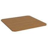 Tampo Mesa Sala De Jantar Madeirado F090 Crome S/ Vidro Quadrado 90x90cm Canela - Kappesberg