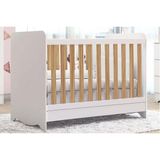 Berço Infantil Ben 3 Em 1 Branco/amendoa - Peroba