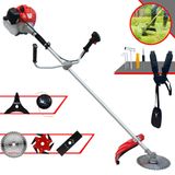 Roçadeira Cortador De Grama Completa Anmax Cg520p À Gasolina 52cc 10.000rpm 2,2hp 5 Opções De Corte Com Facas 2 Pontas, 3 Pontas, 6 Pontas E 40 D