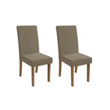 Cadeira Sala De Jantar Dália 2cad131 Madeirado Kit 2 Un Canela/boucle Bege Fendi - Kappesberg