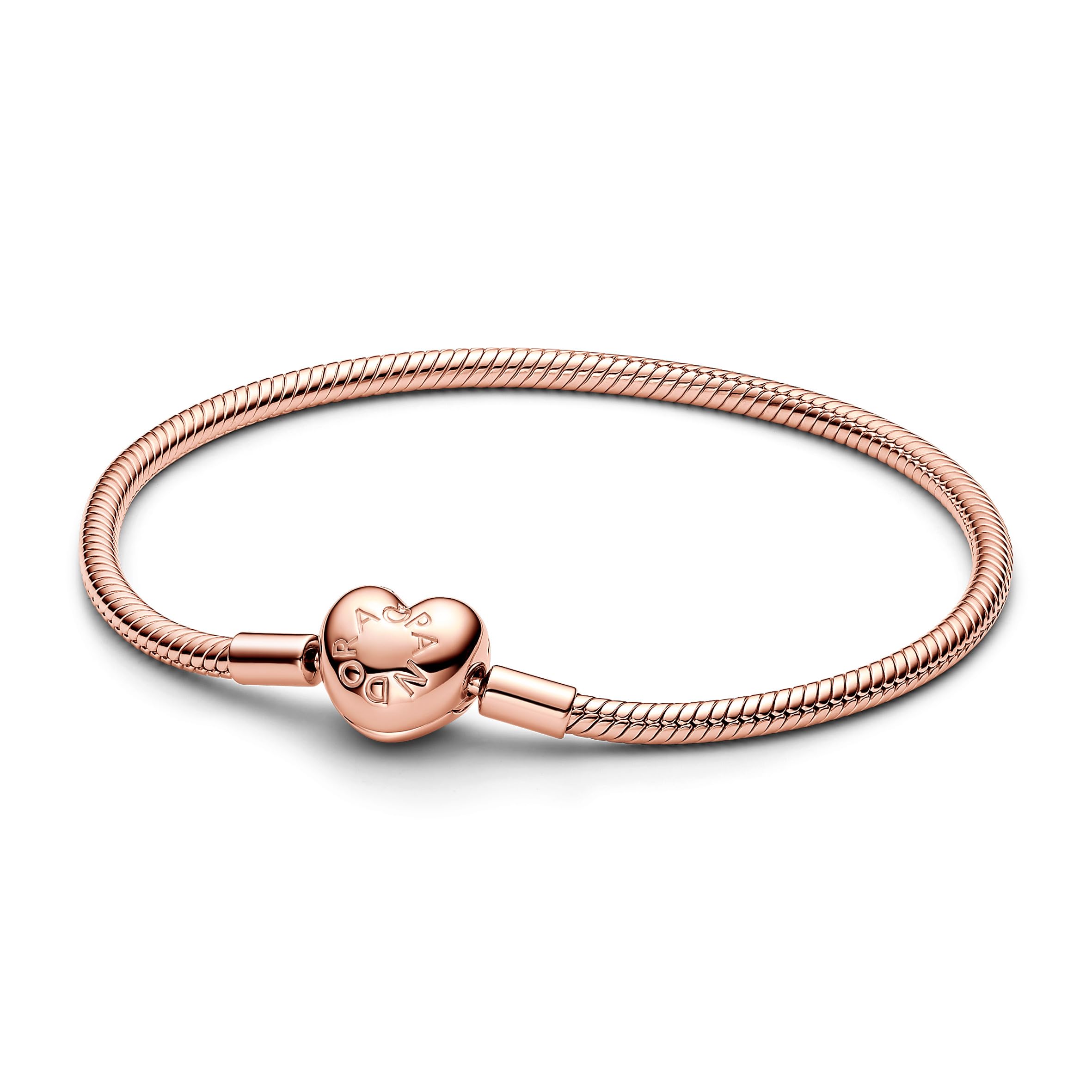 Pulseira Pandora Heart Clasp Snake Chain Pandora Rose
