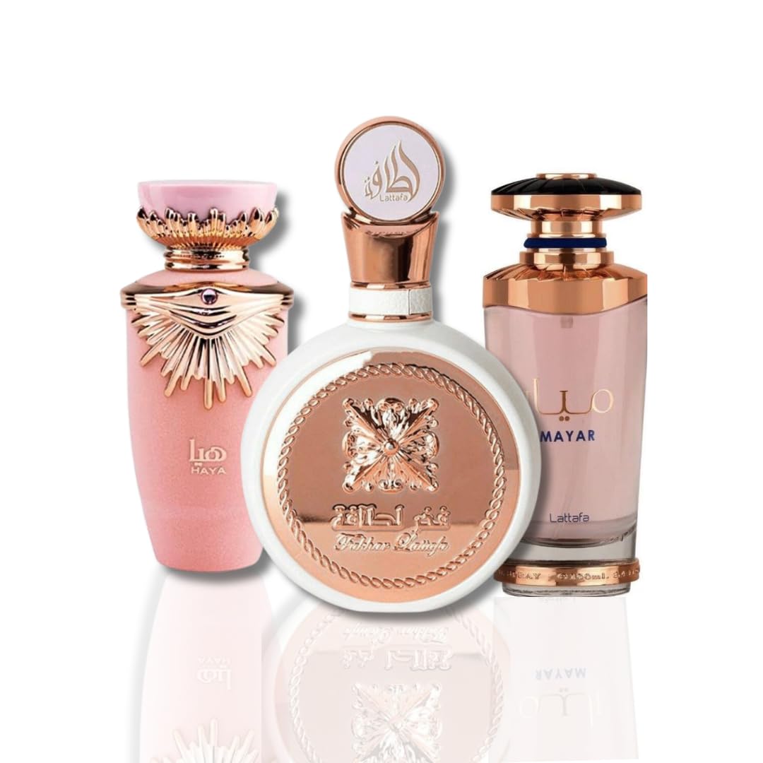Conjunto De Perfumes Lattafa Para Mulheres 100ml (haya, Fakhar, Mayar)