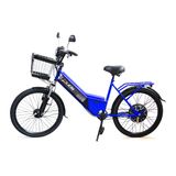 Bicicleta Eletrica Aro 24 New Confort 800w Azul Duos Bikes