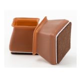Kit 24 Capas Quadrada De Silicone Feltro Cadeira Mesa
