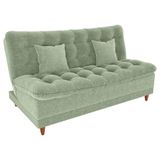 Sofa Cama 2 Lugares 185 Cm Duda Tecido Boucle F494 Oliva Milani Store Oliva