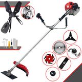 Roçadeira Lateral Cg520p Anmax À Gasolina 52cc 2,2hp Alta Rotação 5 Em 1 Com Carretel + Faca 2 Pontas + Faca 3 Pontas + Faca 40 Dentes Vídea + T
