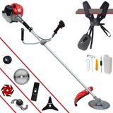 Roçadeira Completa À Gasolina Cg520p-tb 2t 52cc 2,2hp De Alta Performance Com Carretel E Faca 2 Pontas + Extra Faca 3 Pontas, Faca 40 Dentes E Trim