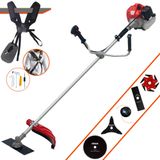 Roçadeira Multifuncional Cg520p Anmax À Gasolina 2t 52cc 2,2hp 10.000rpm Com Carretel + Faca 2 Pontas + Faca 3 Pontas + Faca 6 Pontas + Faca 80 Den