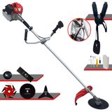 Roçadeira Profissional Completa Anmax Cg520p À Gasolina 2t 52cc 10.000rpm 2,2hp 5 Opções De Corte Com Facas 2 Pontas, 3 Pontas, 6 Pontas E 80 Den