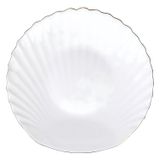 Prato Fundo Tetis Vidro Opalino Gold Rim Sopa 22,9cm Fullfit