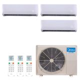 Ar Condicionado Multi Split Inverter Hi Wall Midea Atom 28000 Btus (2x 9000 + 12000) Quente Frio - 220v