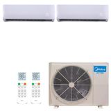 Ar Condicionado Multi Split Inverter Midea Atom 28000 Btus (2x 12000 Hi Wall) Quente Frio - 220v
