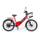 Bicicleta Eletrica New Confort Full 800w Vermelha Duos Bikes