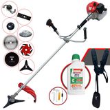 Roçadeira Multifunções Anmax Cg430p À Gasolina 43cc 2hp Para Todos Os Tipos De Trabalho Com Carretel Nylon + Kit De 7 Opções De Cortes + Óleo