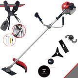 Roçadeira Multifunções Anmax Cg520p À Gasolina 52cc 2,2hp 5 Opções De Corte Com Lâmina 2 Pontas, Lâmina 3 Pontas, Lâmina 80 Dentes, Trimmer