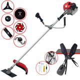 Roçadeira Cortador De Grama Lateral Anmax Cg520p À Gasolina 2t 52cc 2,2hp 6 Opções De Corte C/ Facas 2 Pontas, 3 Pontas, 6 Pontas, 80 Dentes E Tr