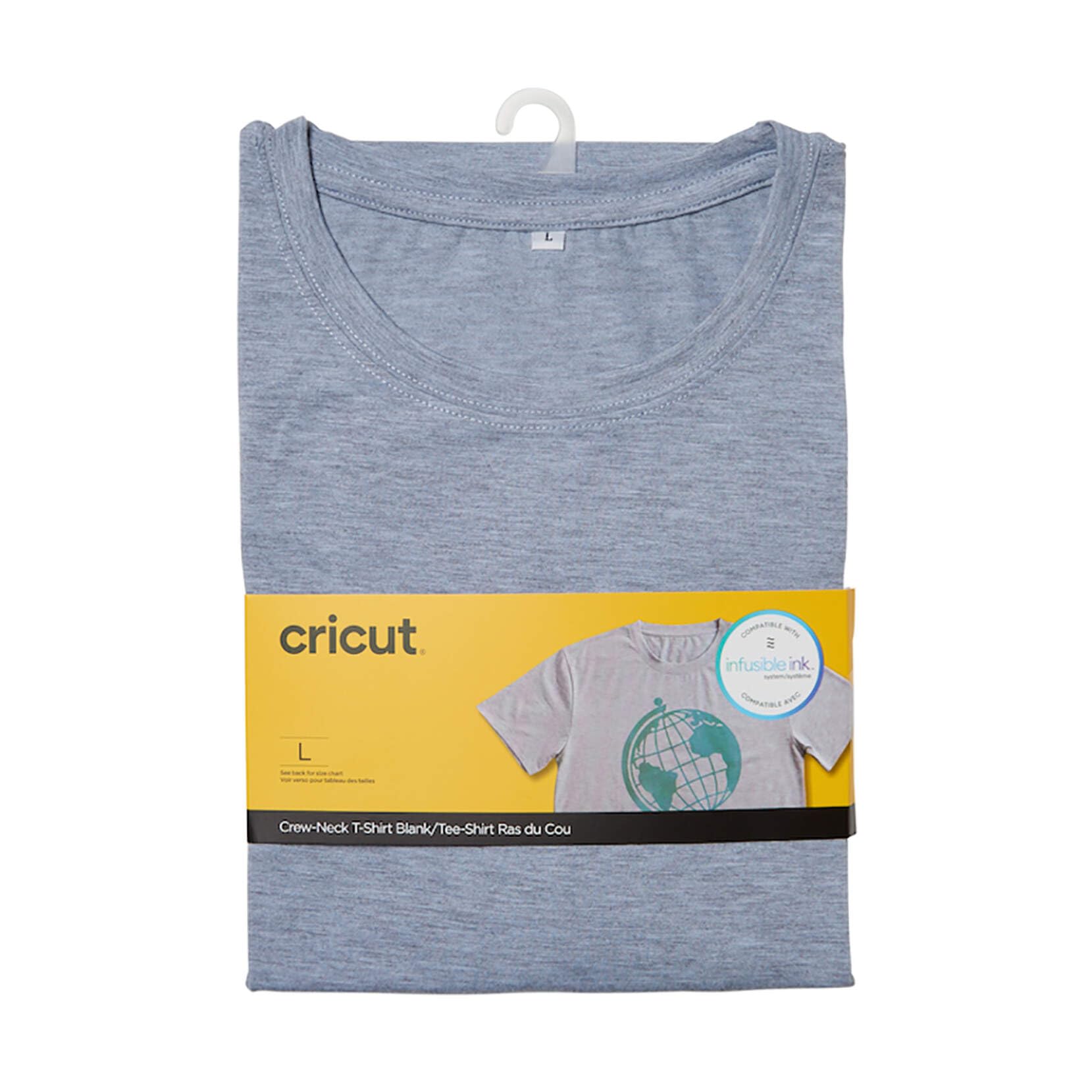 Camiseta Cricut Infusible Ink Blanks Para Homens Cinza Tamanho L
