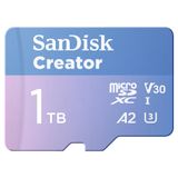 Cartão De Memória Sandisk Creator Microsd 1tb Uhs-i Com Adaptador