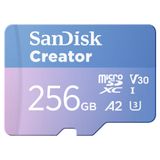 Cartão Microsd Sandisk 256gb Creator Uhs-i Com Adaptador Sd