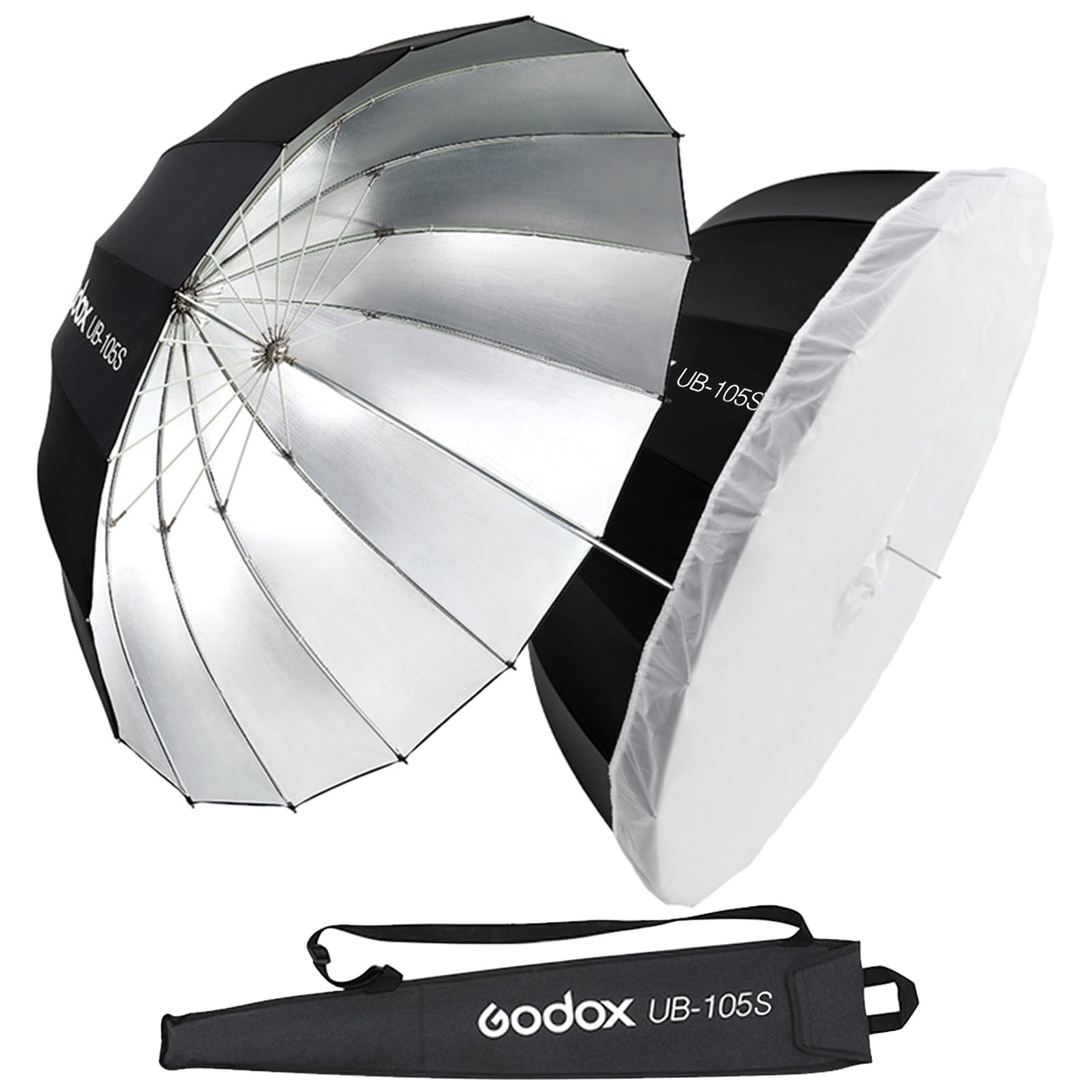 Guarda-chuva Reflexivo Godox Ub-105s 105cm Com Capa De Difusor
