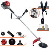 Roçadeira Multifunções Anmax Cg520ptb À Gasolina 2t 52cc 10.000rpm 2,2hp 6 Opções De Corte Com Facas 2 Pontas, 3 Pontas, 6 Pontas, 80 Dentes E