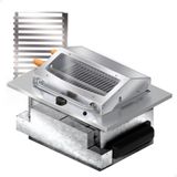 Churrasqueira Cooktop A Gás Glp De Embutir Saro Acabamento Em Aço Inox Bivolt Cheglp