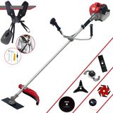 Roçadeira À Gasolina Cg520p Anmax 52cc 2,2hp 10000rpm Completa Com Carretel + Faca 2 Pontas + Faca 3 Pontas + Faca 6 Pontas + Faca 80 Dentes + Trim