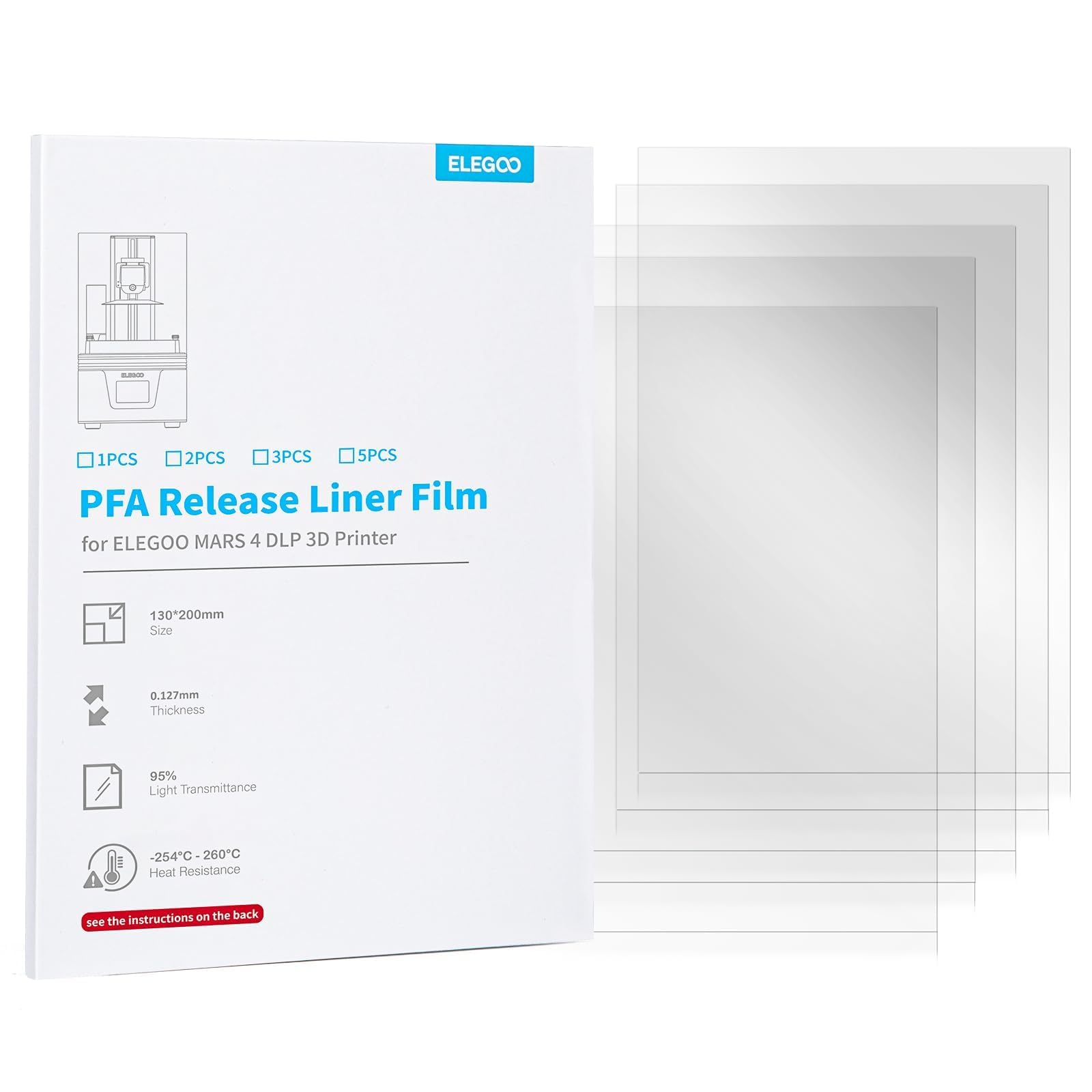 Release Liner Film Elegoo Pfa Para Impressora 3d Mars 4 Dlp