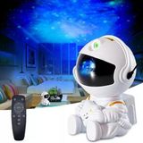 Projetor Astronauta Luminária Luz Noturna Com Bluetooth Som