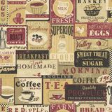 Papel De Parede Kitchen Recipes G12297 - Rolo 10m X 0,53m