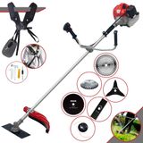 Roçadeira Robusta Cg520p Anmax À Gasolina 52cc 2,2hp 10000rpm C/ Carretel + Faca 2 Pontas + 3 Pontas + 40 Dentes + 80 Dentes + Escova De Aço 38 Ce