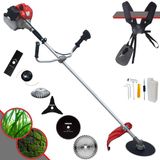 Roçadeira À Gasolina Anmax Cg520-p 52cc 2,2hp 2t Com Carretel + Faca 2 Pontas + Faca 3 Pontas + Faca 40 Dentes Vídea + Faca 80 Dentes + Escova De