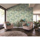 Papel De Parede Barbara Home Folhagem Verde E Bege 485240