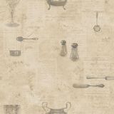 Papel De Parede Kitchen Recipes G12292 - Rolo 10m X 0,53m
