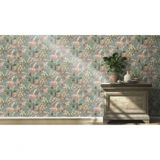 Papel De Parede Barbara Home Folhagem Azul E Rosa Claro 485257