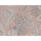 Papel De Parede Inspire Folhagem Rosé E Cinza 221185