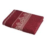 Toalha De Rosto Cavhome Avulsa 100% Algodão Barroca Borgonha