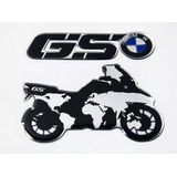 Emblema Adesivo Resinado Bmw Motorrad Cromado 10x9 Cms Res1