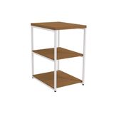 Mesa Lateral P/ Sala Industrial Li004 C/ 3 Prateleiras Canela/branco - Kappesberg
