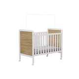Berço Infantil Cloe 2 Em 1 Branco/amendoa - Peroba