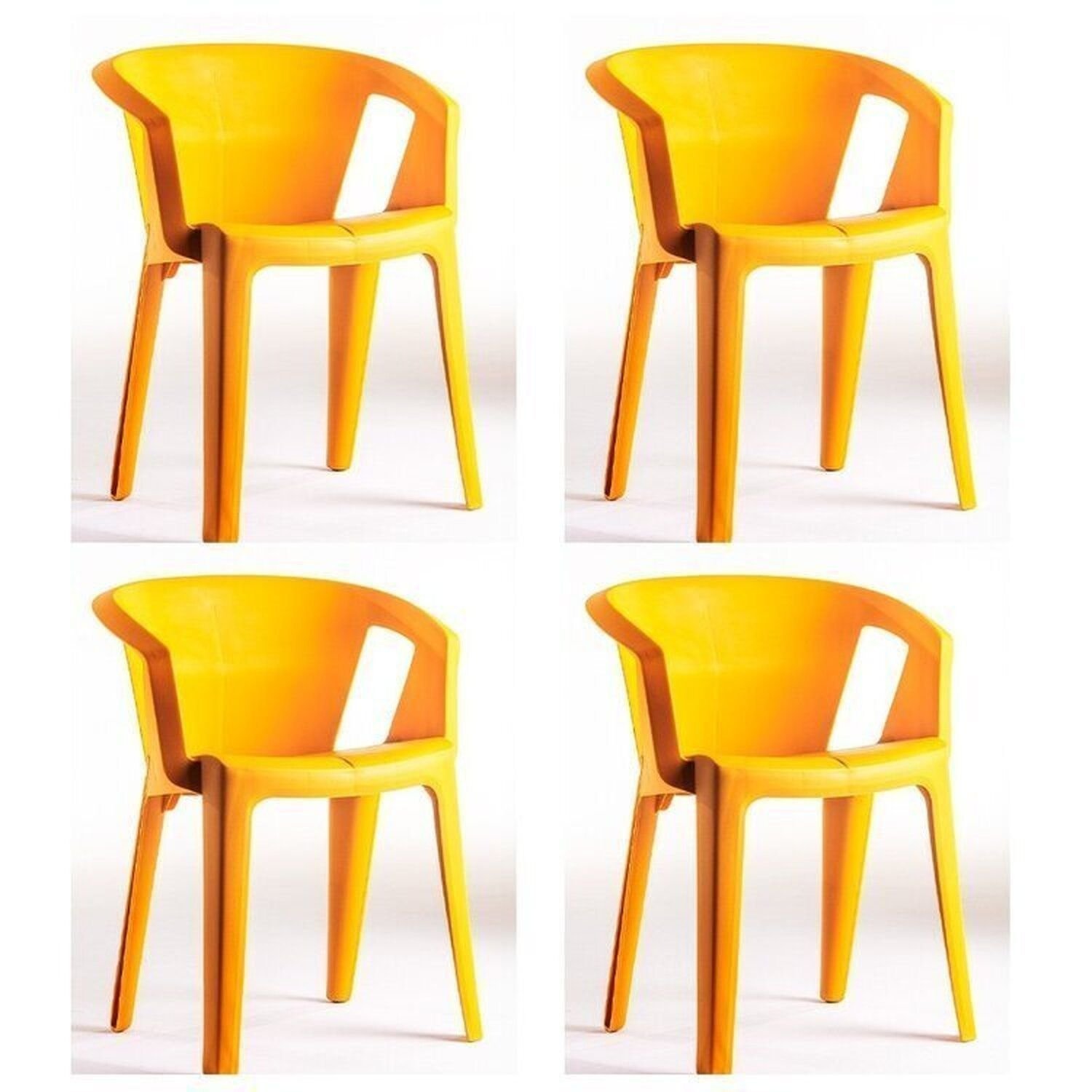 Conjunto Com 4 Cadeiras Una Mostarda