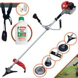 Roçadeira À Gasolina Anmax Cg520p Multifunções 10000rpm 52cc 2,2hp Completa Com 5 Opções De Cortes, Carretel E Kit 4 Facas + Óleo Stihl 8017 2