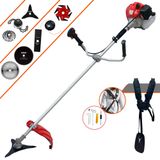 Roçadeira Multifunções Anmax Cg520p À Gasolina 52cc 2,2hp Alta Rotação Para Todos Os Tipos De Trabalho Com Carretel Nylon + Kit Com 7 Opções