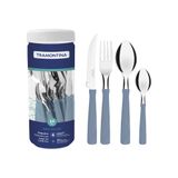 Faqueiro Tramontina New Kolor Com Laminas Em Aco Inox 24 Pecas Azul