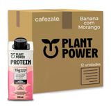 Bebida Plant Power Banana E Morango Kit 12 Unidades De 250ml